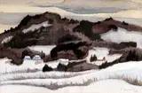 Paysage hivernal by Paul Soulikias, Aquarelle, sold Aug 2024