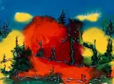 Sans titre - Forêt by Paul-Vanier Beaulieu, Aquarelle, sold Aug 2024