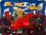 Sans titre - Forêt by Paul-Vanier Beaulieu, Aquarelle, sold Aug 2024