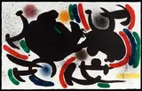 Personaje y Pajaro by Joan Miró, Lithographie, sold Jun 2024
