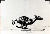 Animals in motion - Dog - 13/4/1971 by Vladimir Veličković, Lithographie, sold Feb 2024