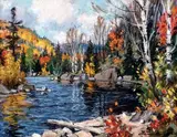 Sally's pond, Knowlton, P.Q by Thomas Garside, Pastel, sold Dec 2023