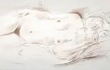 Nu allongé by Louis Muhlstock, Pastel, sold Dec 2023