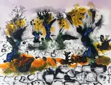 Les oliviers, Midi de la France by Paul-Vanier Beaulieu, Aquarelle, sold Dec 2023