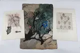 Accumulation de visages by Zwy Milshtein, Encre, aquarelle et gouache sur papier, sold May 2024
