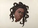 Le vrai visage de Méduse by Michel Parré, 1975, Technique mixte : gouache et collage sur papier, sold May 2024