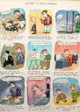 Métiers à créer d'urgence. Planche comprenant 9 dessins by Fernando Puig Rosado, Aquarelle et encre sur papier fort, sold May 2024