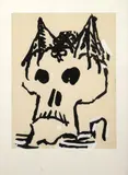 Illustration pour « Les chiens de la Nuit » de Jacques Vallet by Daniel Vassart, 1964, Encre et rehauts de gouache, sold May 2024