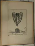 Vive la mère Ubu !". Une des 9 illustrations pour JARRY (Alfred). Décervelage. S.l., Alexandre Iolas by Max Ernst, 1971, Lithographie en noir sur Japon nacré, sold Feb 2024