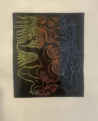 L'homme dragon, [19]95 by Robert Combas, Lithographie en couleurs, sold Feb 2024