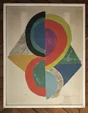 Abstraction by Sonia Delaunay, Lithographie en couleur, sold Feb 2024