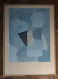 Abstraction bleue, noire et blanche by Serge Poliakoff, Lithographie en couleur, sold Feb 2024
