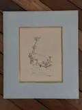 Personnage dans un paysage aux palmiers by Albert Marquet, Lithographie, sold Feb 2024