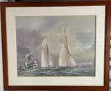 Resolute Shamrock by René Goulet, 1920, Aquarelle sur papier, sold Feb 2024
