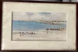 La grève à Portsall by Guy L'Hostis, Aquarelle sur papier, sold Feb 2024