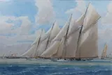 Cicely et Suzanna by Guy L'Hostis, Aquarelle, sold Dec 2023