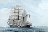 Voilier au large des côtes by Guy L'Hostis, Aquarelle, sold Dec 2023