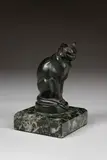 Chat assis by Max Le Verrier, Épreuve en bronze patiné, sold Oct 2023