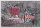 Composition by Arnold Fiedler, 1953, Gouache, sold Jun 2023