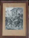 Exode by Lucien Marie F. Métivet, 1915, Crayon aquarellé signé et daté, sold Dec 2025