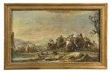 Combat de cavaliers dans un paysage by Francesco Simonini, Toile Hauteur :, sold Dec 2025