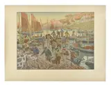 Le port, 1906 (Toudouze pp. 102 et 164 / Gamet p. 42. / Levasseur-Le Bohec p. 140) Planche 1 sur 4 de la série Au Vent de Noroît by Henri Rivière, Lithographie en, sold Dec 2025