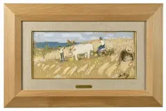 La moisson by Pierre Eugène Montézin, Gouache, sold Dec 2025