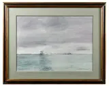 Port de Rotterdam by Michel Ciry, 1986, Aquarelle, sold Dec 2025