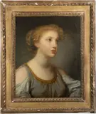 Jeune fille au ruban bleu by Jean-Baptiste Greuze, Toile, sold Nov 2025