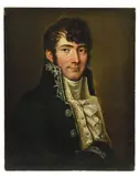 Portrait d'homme en habit de prefet by Édouard Pingret, Toile marouflée sur carton Hauteur :, sold Nov 2025