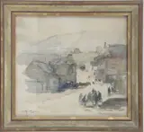 Vue de Sallanches by Louis Agricole Montagne, Aquarelle, sold Nov 2025