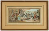 Le retour de chasse by Vicente de Paredes, Aquarelle, sold Nov 2025