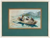 Lord Byron et Lady Shelley au lac Leman by Vicente de Paredes, Aquarelle, sold Nov 2025