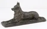 Chien loup by Pierre-Nicolas Tourgueneff, Épreuve en bronze à patine brune, SUSSE fondeurs à Paris, fonte à la cire perdue, et cache, sold Nov 2025