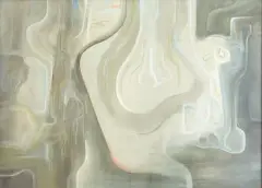 Composition by Bernard Saby, 1964, Gouache, aquarelle et crayon marouflé sur isorel, sold Oct 2019