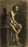 Académie d'homme by Léon Cochereau, Crayon, estompe, sold Jun 2019