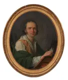 Portrait d'homme by Jean-Simon Berthélemy, Toile ovale, sold Jun 2019