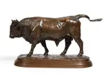 Taureau by Rosa Bonheur, Bronze à patine brun clair, sold Jun 2019