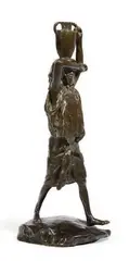 Porteuse d'eau by Paul Landowski, 1902, Bronze à patine noire, sold Jun 2019