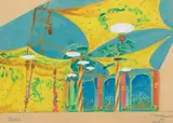 Maquette pour un décor de Théâtre à Berlin by Pavel Tchelitchew, 1924, Gouache et crayon sur papier, sold Jun 2019