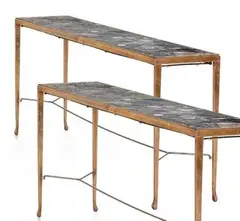 Console intermédiaire by Dries van Noten, Marbre et laiton, sold Jun 2019
