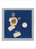 Aktion restaurant, Tableau piège, 3 septembre 1972 by Daniel Spoerri, Technique mixte et assemblage sur panneau et sous plexiglas, sold Jun 2019