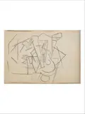 Composition, circa 1915 by Jean Metzinger, Encre et crayon sur papier, sold Jun 2019