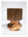 Tête carrée by Sacha Sosno, Bronze doré, sold Jun 2019