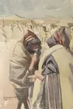 Camp de bédouins animé by Abdelkrim Belamine, Aquarelle sur papier, sold Dec 2022