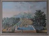 Vue prise de la campagne de Mr Reverdit, faisant face au chemin de la Valette by Zacharie Félix Doumet, Gouache, sold Nov 2022