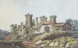 Vue du château de Saconex by Carl Ludwig Hackert, Gouache signée en bas au centre, sold Mar 2020