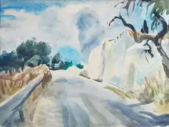 Ruelle au soleil by Willy Eisenschitz, Aquarelle signée en bas à gauche, sold Mar 2020