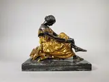 Sapho by James Pradier, Epreuve en bronze à patine polychrome rehaussée or, sold Mar 2020