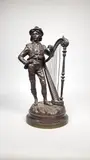 Sans famille by Charles Anfrie, Epreuve en bronze à patine brun nuancé, sold Mar 2020
